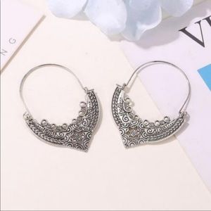 Silver Antique Hollow Earrings
